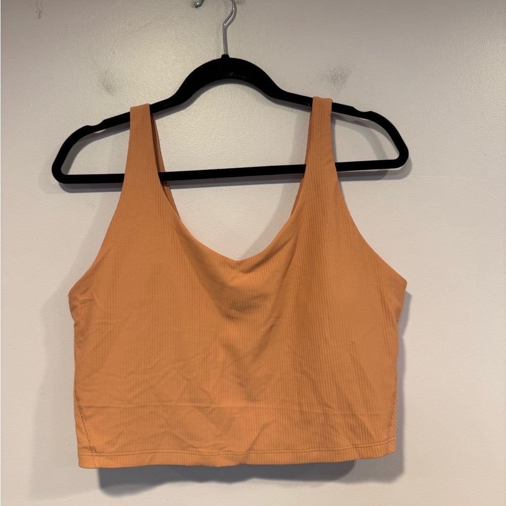 Pink ribbed‎ old navy vneck longline tank